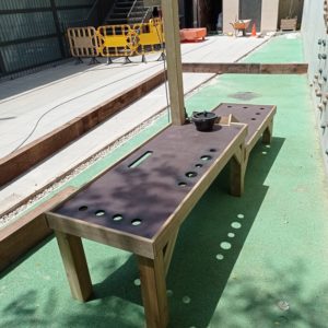 MESA EXPERIMENTACIÓN ARENERO CON GRUA